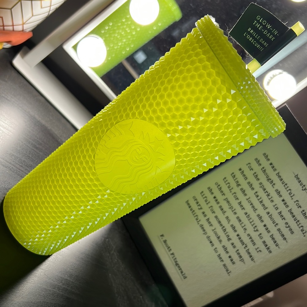 Starbucks Venti Glow In The Dark Studded Drink Cup